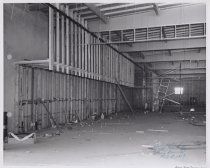 Black and white photograph of construction