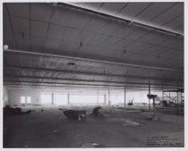 Black and white photograph of construction