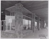 Black and white photograph of construction