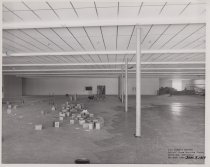 Black and white photograph of construction