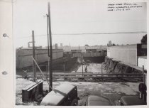 Black and white photograph of construction