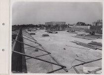 Black and white photograph of construction