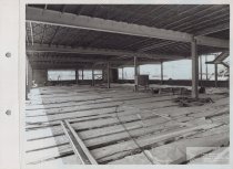 Black and white photograph of construction