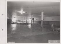 Black and white photograph of construction