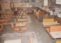 Color photograph of café construction