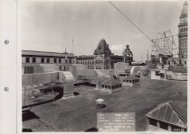 Black and white photograph of roof