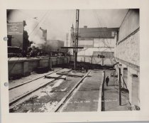 Black and white photograph of construction