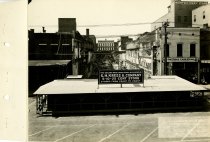 Black and white photograph of rear view of construction, taken in June 1929