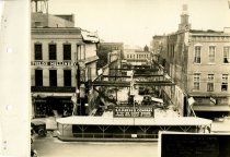 Black and white photograph of front view of construction, taken in June 192
