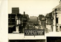 Black and white photograph of rear view of construction, taken in June 1929