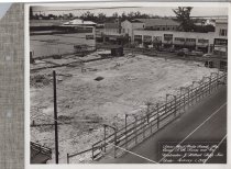 Black and white photograph of construction