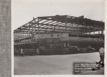 Black and white photograph of construction