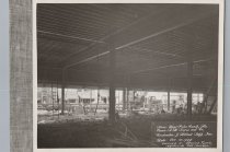 Black and white photograph of construction