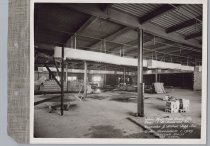 Black and white photograph of construction