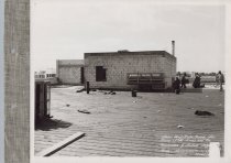 Black and white photograph of construction