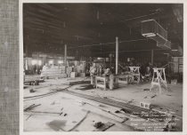 Black and white photograph of construction