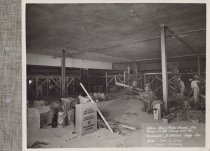 Black and white photograph of construction