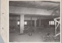 Black and white photograph of construction