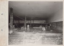 Black and white photograph of construction