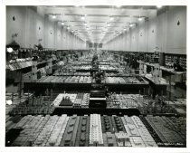 Black and white photograph of interior sales area, taken in 1929 or 1930 (p