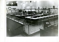 Black and white photograph of interior restaurant, received on January 10,