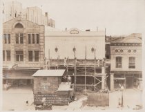 Black and white photograph of construction