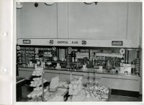 Black and white photograph of Clover Bar counter, taken by Stanley Paulger