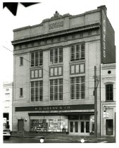 Black and white photograph of exterior rear view, taken in April 1962 by Sc
