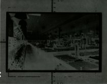 Black and white photograph negative depicting the interior jewelry sales ar