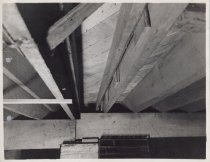 Black and white photograph of interior details