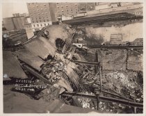 Black and white photograph of construction