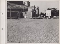 Black and white photograph of construction