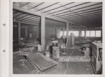 Black and white photograph of construction