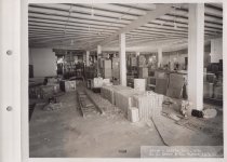 Black and white photograph of construction