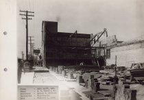 Black and white photograph of construction