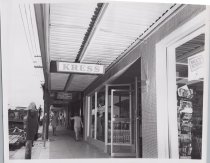 Exterior view of Kress store front from sidewalk
