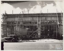 Exterior view of Kress store under construction