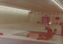 Interior view of Kress sales floor during stocking