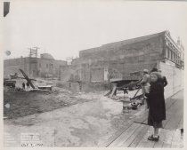 Exterior view of Kress building under construction