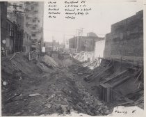 Exterior view of Kress building under construction