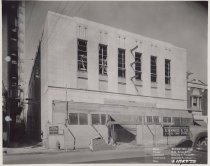 Exterior of Kress store front under construction