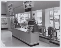 Black and white photograph of Kress checkout section .