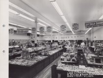Black and white photograph of Kress bakery section