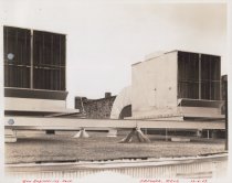 Black and white photograph of Kress rooftop with HVAC units visible