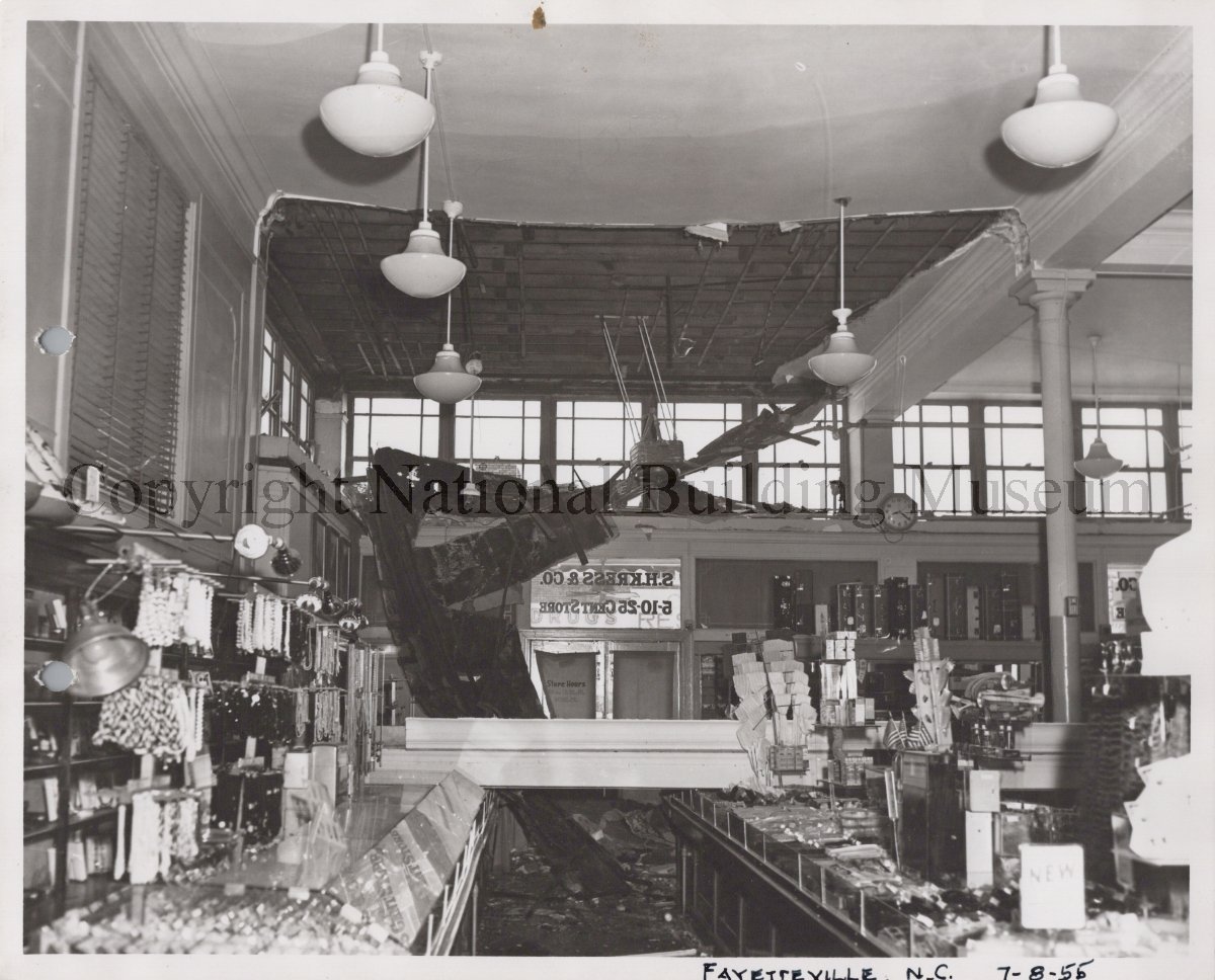 Interior view of Kress roof failure - Print, Photographic | National  Building Museum, image size:1200x968