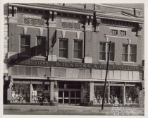 Black and white photograph of Kress store front