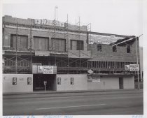 Black and white photograph of Kress store front under construction