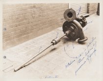 Black and white photograph of centrifugal pump