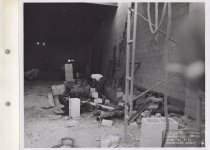 Black and white photograph of Kress construction site