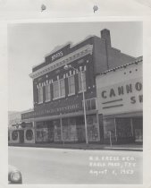 Black and white photograph of Kress store front